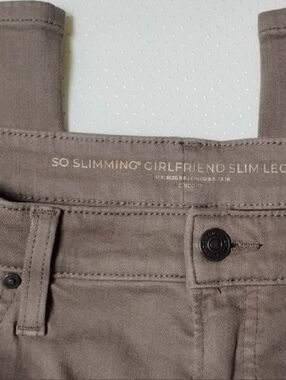 So Slimming Girlfriend Slim Leg Ankle Pants - Taupe